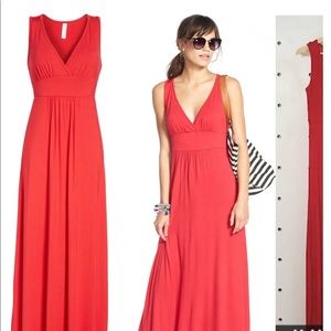 NWT loveappella v neck jersey maxi dress